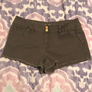 Army Green Jean Shorts